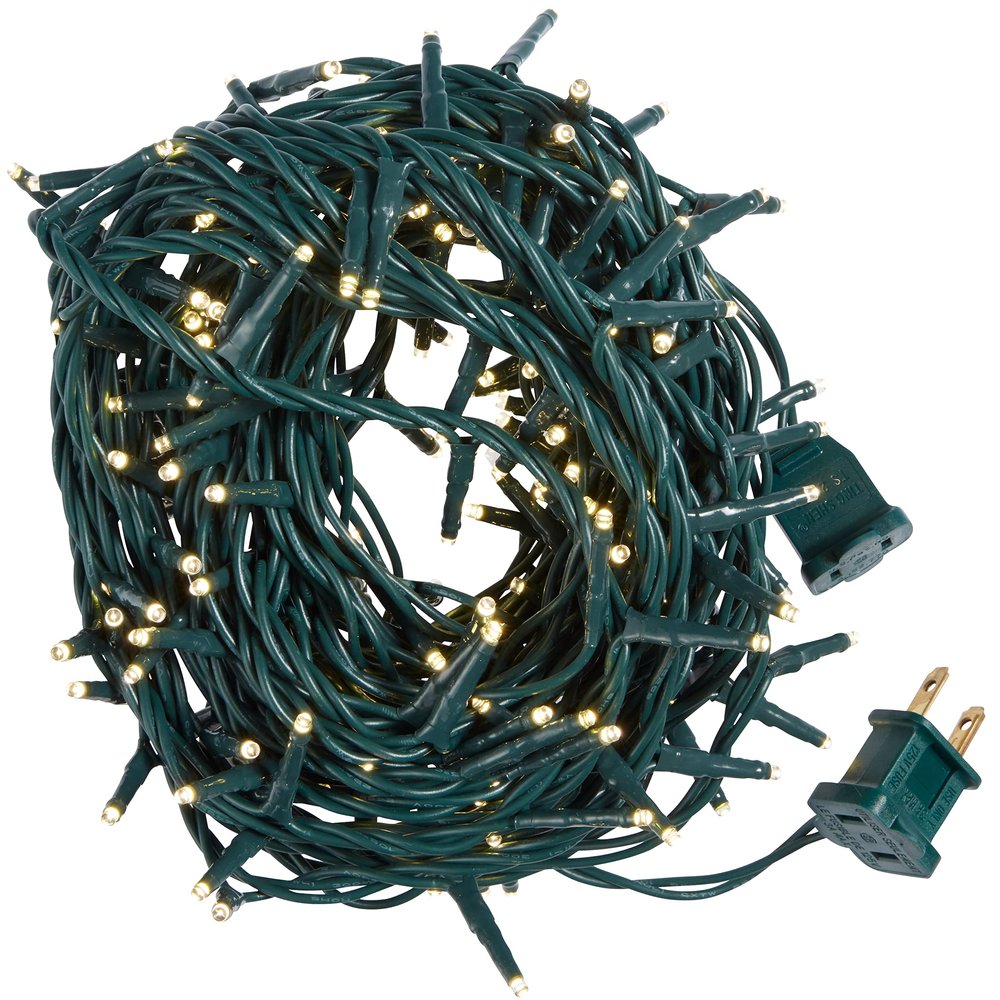 Aurio 200 LED Christmas Lights Indoor Outdoor, 34.1ft Mini Warm White Christmas Lights on Green Wire for Xmas Dcor