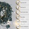 Aurio 200 LED Christmas Lights Indoor Outdoor, 34.1ft Mini Warm White Christmas Lights on Green Wire for Xmas Dcor view 2