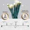 Aurio 200 LED Christmas Lights Indoor Outdoor, 34.1ft Mini Warm White Christmas Lights on Green Wire for Xmas Dcor view 3