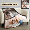 Tmalltide Customized Throw Blankets with Picture and Text Personalized Flannel Throw Blanket with Photo for Pets, Famliy, Friends, Lover on New Year Birthday Christmas Anniversary view 3