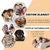 Tmalltide Customized Throw Blankets with Picture and Text Personalized Flannel Throw Blanket with Photo for Pets, Famliy, Friends, Lover on New Year Birthday Christmas Anniversary view 4