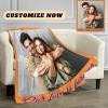 Tmalltide Customized Throw Blankets with Picture and Text Personalized Flannel Throw Blanket with Photo for Pets, Famliy, Friends, Lover on New Year Birthday Christmas Anniversary view 3