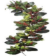60" Pine Cone/Holly/Berry Garland