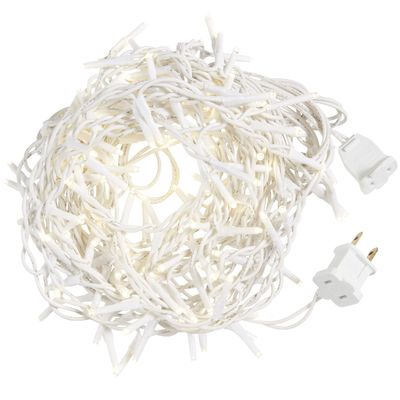 Aurio Icicle Christmas Lights Outdoor, 12.3ft 135 LED Twinkle Christmas Lights, Connectable Warm White with White Wire