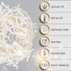 Aurio Icicle Christmas Lights Outdoor, 12.3ft 135 LED Twinkle Christmas Lights, Connectable Warm White with White Wire view 3