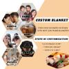 Custom Blanket with Words Picture Collage - Personalized Throw Blanket Soft Cozy Customized Blankets for Family, Friends, Lover, Dogs, Babies Used as Souvenirs and Gifts view 4