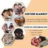 Tmalltide Customized Throw Blankets with Picture and Text Personalized Flannel Throw Blanket with Photo for Pets, Famliy, Friends, Lover on New Year Birthday Christmas Anniversary view 4