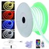 DELight 50FT RGB Neon Rope Lights with Remote Control & APP AC 110V IP65 Waterproof Music Sync Dimmable Cuttable Flexible LED Strip Lights DIY for Commercial Indoor Outdoor Decor DEL-D50R view 1