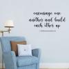 Vinyl Wall Decals Bible Verse Encourage One Another and Build Each Other Up Stickers for Living Room Bedroom Kitchen School Home Wall Decor 20x37inch view 1