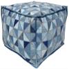 LOOMINAIRE Handmade Pouf/Footstool Java Made of Recycled Denim Easy Maintenance for Living Room Bed Room Family Room (18"x18"x12") view 4
