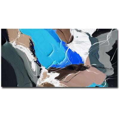 100% Hand-Painted Original Oil Painting Abstract Canvas Wall Art Abstract Artwork for Bathroom Wall Art Living Room Wall Art Painting large wall art Gifts for Boys 60*30in Unframed