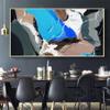 100% Hand-Painted Original Oil Painting Abstract Canvas Wall Art Abstract Artwork for Bathroom Wall Art Living Room Wall Art Painting large wall art Gifts for Boys 60*30in Unframed view 2
