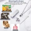 Urn Necklace for Ashes for Men and Women Cremation Jewelry for Ashes Stainless Steel Small Keepsake Pendant for Human Ashes (Black, Sliver, 6 Pieces) view 3