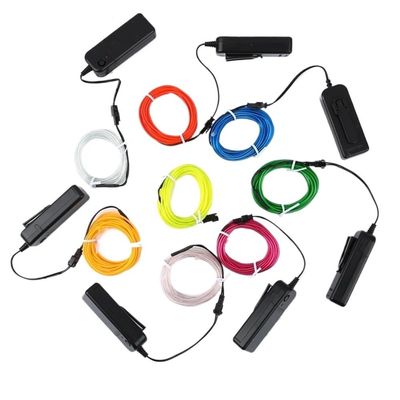 GSYFDZSWZX Fengyan Landscape Lights 5M Colorful EL Wire DIY Flexible Neon Light 5M 3M 1M Glow Rope Tape Cable LED String Light for Party Dance Decoration Lighting LED Street Lamp