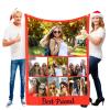 Custom Blanket with Words Picture Collage - Personalized Throw Blanket Soft Cozy Customized Blankets for Family, Friends, Lover, Dogs, Babies Used as Souvenirs and Gifts view 1