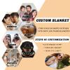 Custom Blanket with Words Picture Collage - Personalized Throw Blanket Soft Cozy Customized Blankets for Family, Friends, Lover, Dogs, Babies Used as Souvenirs and Gifts view 4
