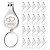 20pcs-Personalized 4 in 1 Multi Function Bottle Opener, Nail Clipper, Wedding Favors Brewery, Private Customized, Sliver, Multitool Gifts for Men view 1