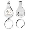 20pcs-Personalized 4 in 1 Multi Function Bottle Opener, Nail Clipper, Wedding Favors Brewery, Private Customized, Sliver, Multitool Gifts for Men view 2