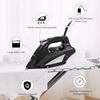 AEMEGO Steam Iron for Clothes Portable Anti Drip Clothes Iron Steam with Non Stick Ceramic Soleplate Auto-Off Self-Cleaning Function Travel Iron with Visible Water Tank for Home (1700W Black) view 2