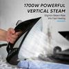 AEMEGO Steam Iron for Clothes Portable Anti Drip Clothes Iron Steam with Non Stick Ceramic Soleplate Auto-Off Self-Cleaning Function Travel Iron with Visible Water Tank for Home (1700W Black) view 3