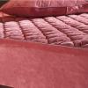 CFYCYHDZHT Bedding Fitted Sheet,Warm Thick Pure Color Crystal Velvet Mattress Protection Cover for Twin, Full, Queen, King Beds Extra Deep Fitted Sheets,Pink,150200cm view 3