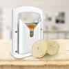 Bagel Slicer,Perfect for Bagels, Safe Grip, Guillotine Cutter, Safety Shield, Stainless Steel (white) view 2