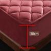 CFYCYHDZHT Bedding Fitted Sheets,Warm Thick Pure Color Crystal Velvet Mattress Protection Cover for Twin, Full, Queen, King Beds Extra Deep Fitted Sheets,Pink,100200cm view 4