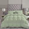 All Season 500 GSM Moss Goose Down 3 Pieces Quilted Pinch Pleated Comforter Set (Comforter + 2 Pillow Cases) 1000 Series Egyptian Cotton Duvet Insert Perfect Oversized King view 2