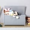 SSLine Wooden Storage Bench and Chest Box Trunk with Safe Hinge Modern Portable Entryway Console Storage Cabinet &Bench Organizer for Living Room Playroom (31.5-Gray) view 1