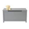 SSLine Wooden Storage Bench and Chest Box Trunk with Safe Hinge Modern Portable Entryway Console Storage Cabinet &Bench Organizer for Living Room Playroom (31.5-Gray) view 3