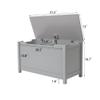 SSLine Wooden Storage Bench and Chest Box Trunk with Safe Hinge Modern Portable Entryway Console Storage Cabinet &Bench Organizer for Living Room Playroom (31.5-Gray) view 4
