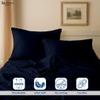 KRISHNA Premium 4 Piece Egyptian Cotton King Sheet Set, Soft, Breathable & Comfy Fully Elasticized Fitted 15" Deep Pocket Bed Sheets, 78" x 80", Navy Blue view 3