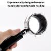 Coffee Machine Handle, Reusable Alloy Bottomless Handle Filter Holder 3 Ear Bottomless Portafilter for Delonghi Machine(54mm) view 4