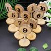 Misright Rustic Wood Table Numbers, 1-10 with Sturdy Holder Base for Party Home Decoration view 2