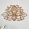 Colorfull Worlds Mandala Metal Wall Decor, Lotus Flower Meditation Room Decor, Minimalist Zen Garden Bohemian Gift for New Year (36" x 23" | 91 x 59 cm, Copper) view 1