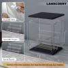 LANSCOERY LED Lighted Acrylic Display Case, 3 Tier Display Box for Collectibles and Action Figures, Clear Dustproof Organizer with Black Base  11.8x6.3x9.4inch view 4