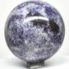 2.1" 220g Purple Lepidolite w/Inclusions Sphere Polished Natural Sparkling Lithium Mica Gemstone Crystal Mineral Ball - Madagascar + Stand view 4