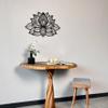 Colorfull Worlds Mandala Metal Wall Decor, Lotus Flower Meditation Room Decor, Minimalist Zen Garden Bohemian Gift for New Year (36" x 23" | 91 x 59 cm, Black) view 3