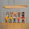 LANSCOERY LED Lighted Acrylic Display Case, 2 Tier Display Box for Collectibles and Action Figures, Clear Dustproof Organizer with Wooden Base  11.8x4.3x7.9inch view 1