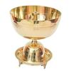 Tangerine Akhand Jyoti Diya with Stand || Brass Traditional Oil Lamp for Pooja at Tamples , Home, Office & Hotel- Dia-4 inch view 1