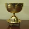 Tangerine Akhand Jyoti Diya with Stand || Brass Traditional Oil Lamp for Pooja at Tamples , Home, Office & Hotel- Dia-4 inch view 3