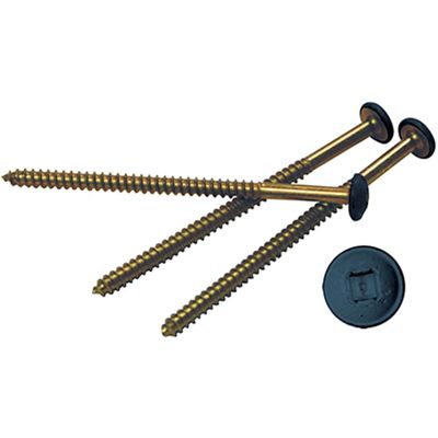 3" Lifetime Vinyl Painted Screws, Classic Blue (4/Bag)