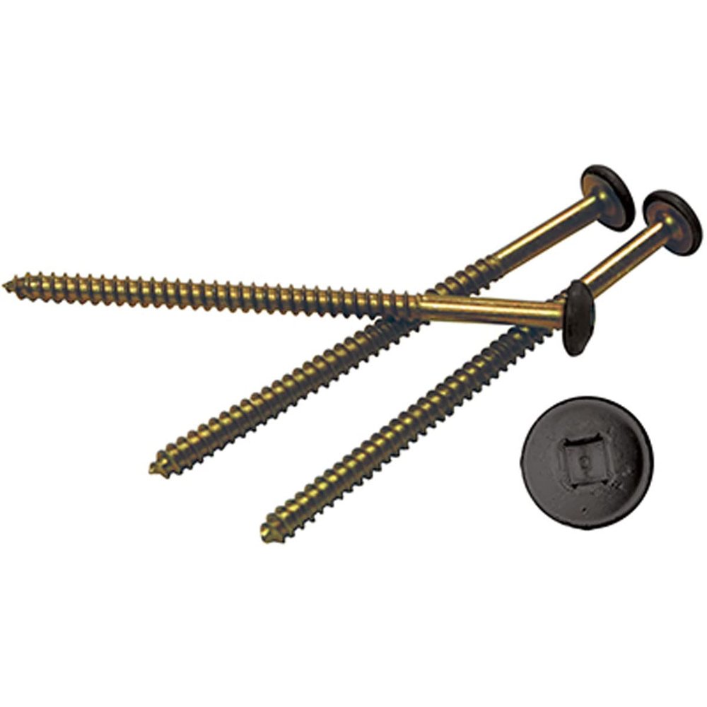 3" Lifetime Vinyl Painted Screws, Tuxedo Grey (6/Bag)