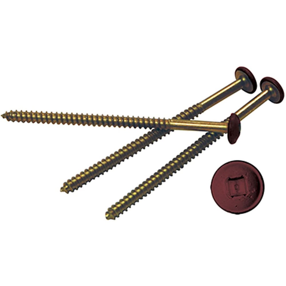 3" Lifetime Vinyl Painted Screws, Bordeaux (4/Bag)