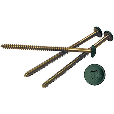 3" Lifetime Vinyl Painted Screws, Forest Green (8/Bag)