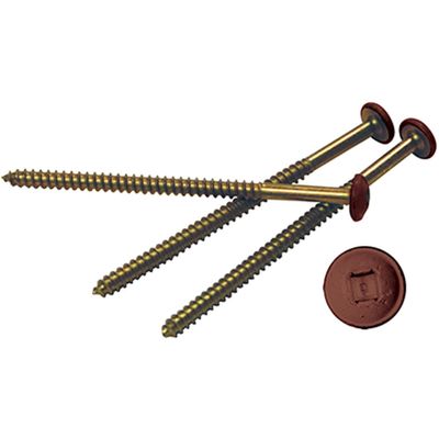 3" Lifetime Vinyl Painted Screws, Burgundy Red (6/Bag)