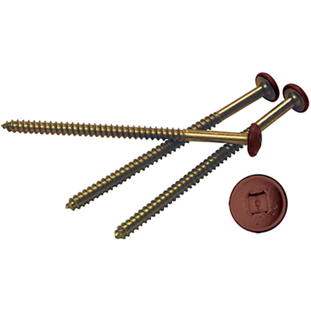 3" Lifetime Vinyl Painted Screws, Burgundy Red (8/Bag)