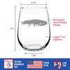 Alligator Stemless Wine Glass - Unique Exotic Animal Gifts for Alligator Lovers - Large 17 Oz Glass view 4