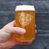 Bevvee Happy Pug Beer Can Pint Glass - Fun Dog Themed Decor and Gifts for Moms & Dads of Pugs - 16 oz Glasses view 3