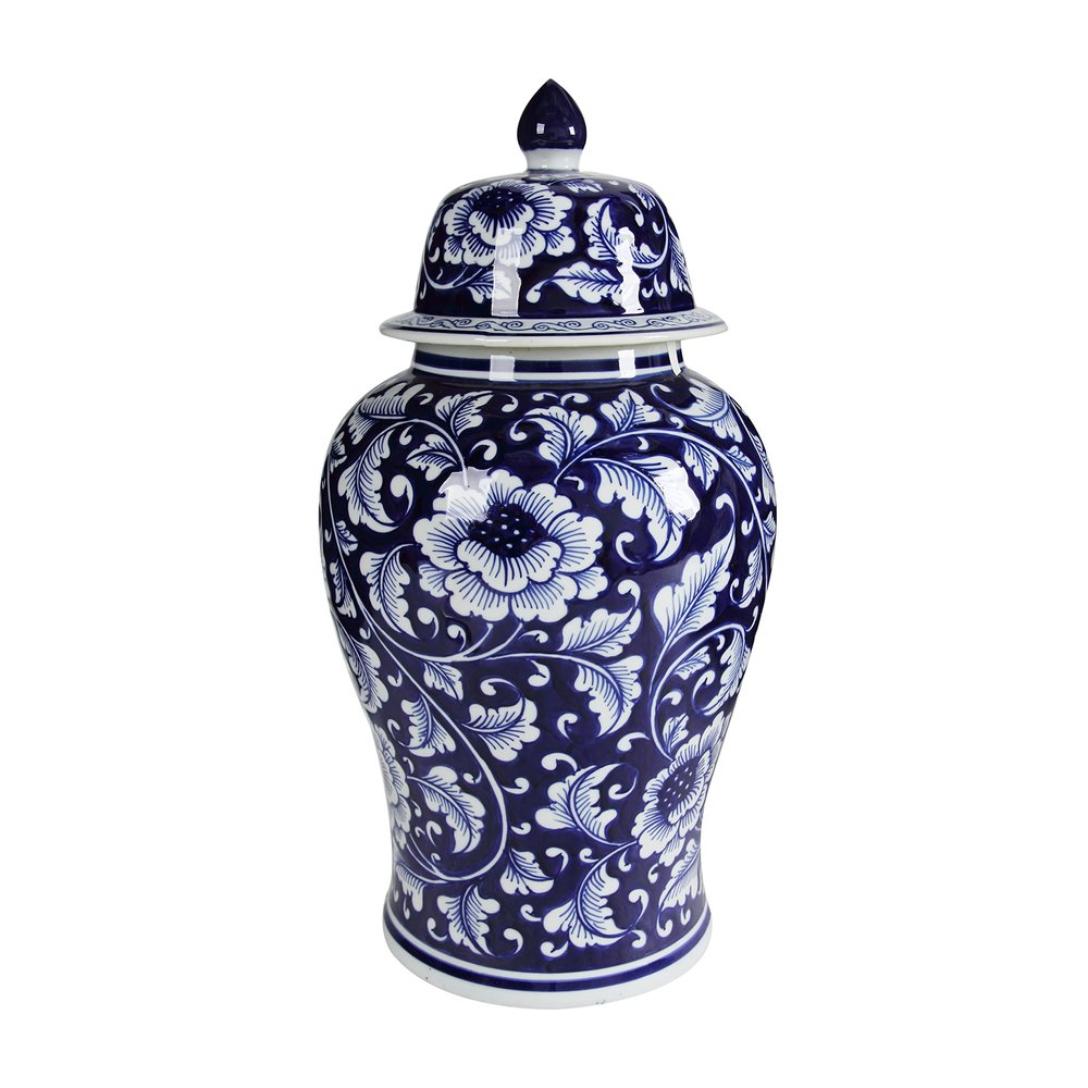 A&B Home AV69766-DS Aline 18 X 10 inch Vase, Blue & White, Porcelain